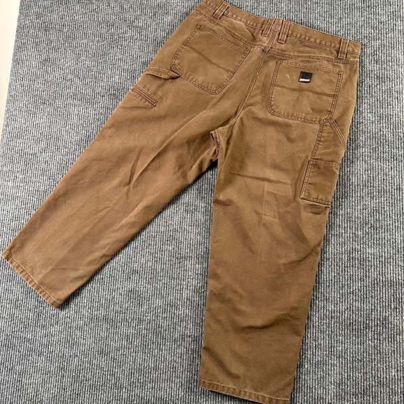 Craftsman Mens 41x29 Brown Canvas Carpenter Pants Workwear Grunge Utility - Picture 1 of 8
